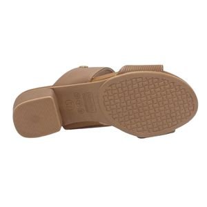 Tamanco Salto Bloco de Couro Feminino Usaflex AE3201023 Marrom Marrom 5