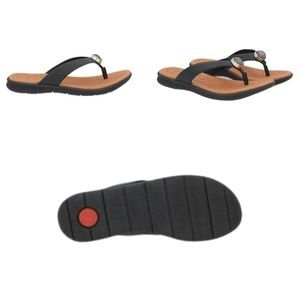 Tamanco Rasteira de Couro Feminino Usaflex PA03003001 Preto Preto 6