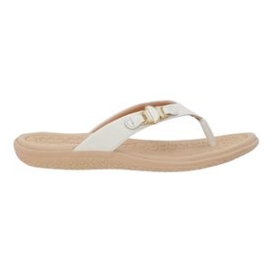 Tamanco Rasteira de Couro Feminino Usaflex AM34004003 Branco Branco 1