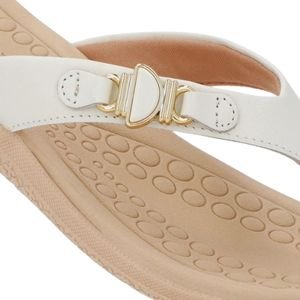 Tamanco Rasteira de Couro Feminino Usaflex AM34004003 Branco Branco 4