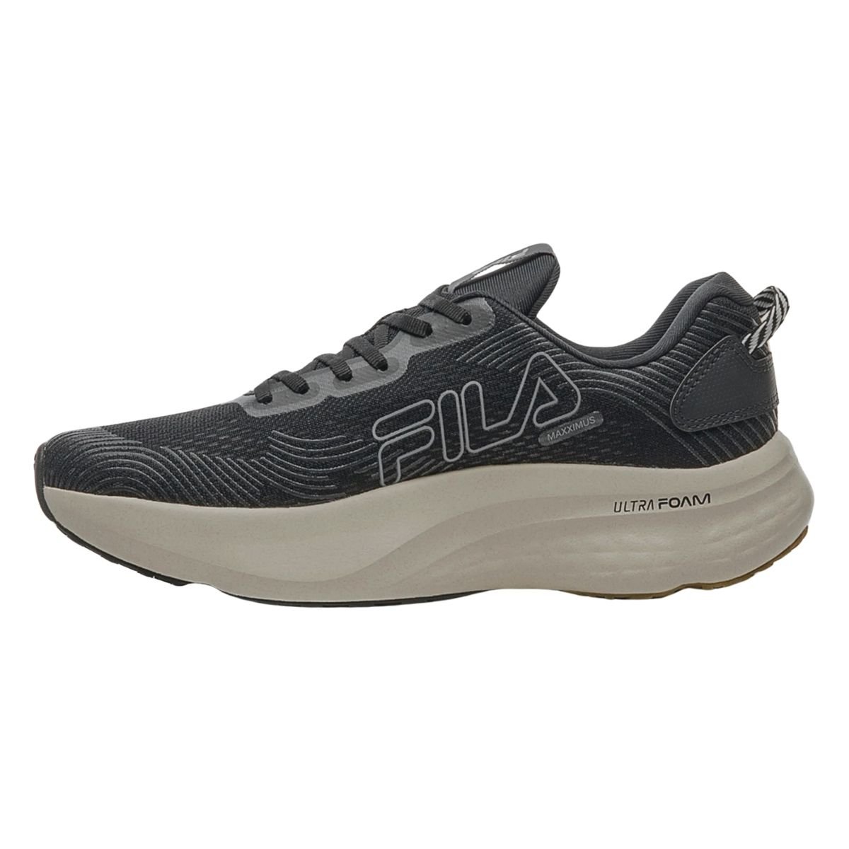 Tênis Esportivo Corrida Masculino Fila Maxximus Preto Cinza Preto 5