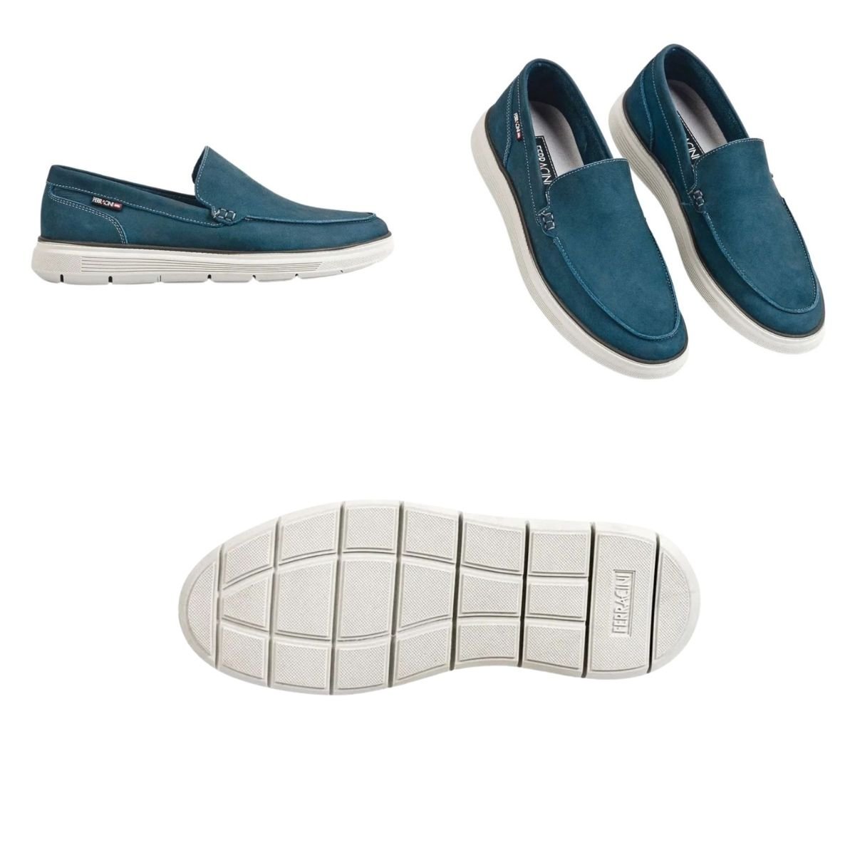 Mocassim Casual de Couro Masculino Ferracini Prisma 7271-697E Marinho Marinho 6