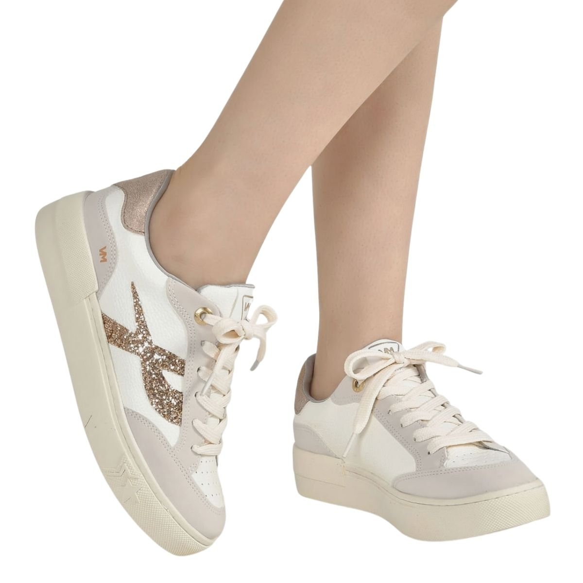 Tênis Casual Feminino Via Marte 122-006-06 Bege Bege 4