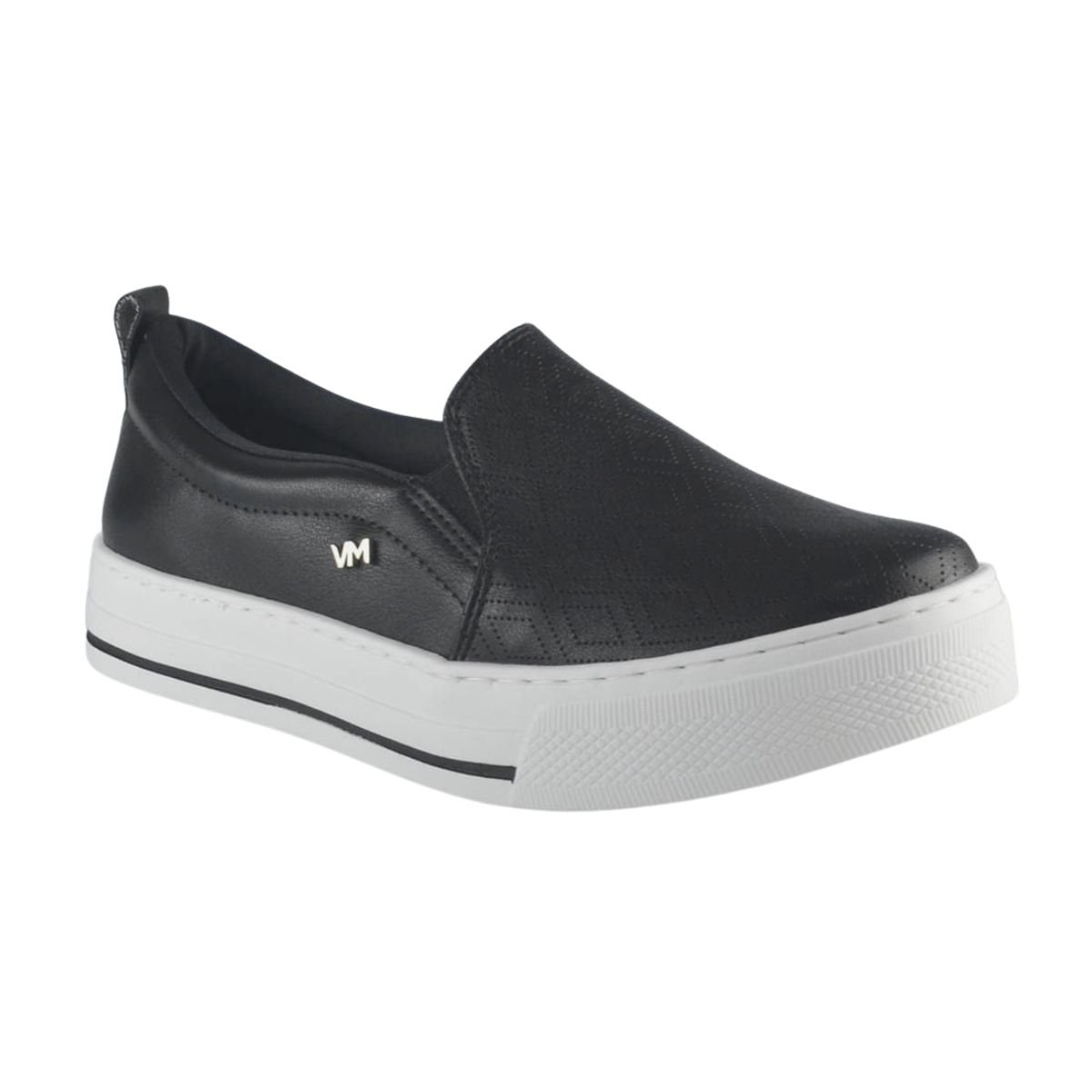 Tênis Slip On Casual Femino Via Marte 027-007-02 Preto Preto 3