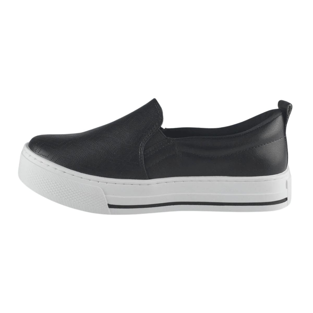 Tênis Slip On Casual Femino Via Marte 027-007-02 Preto Preto 5