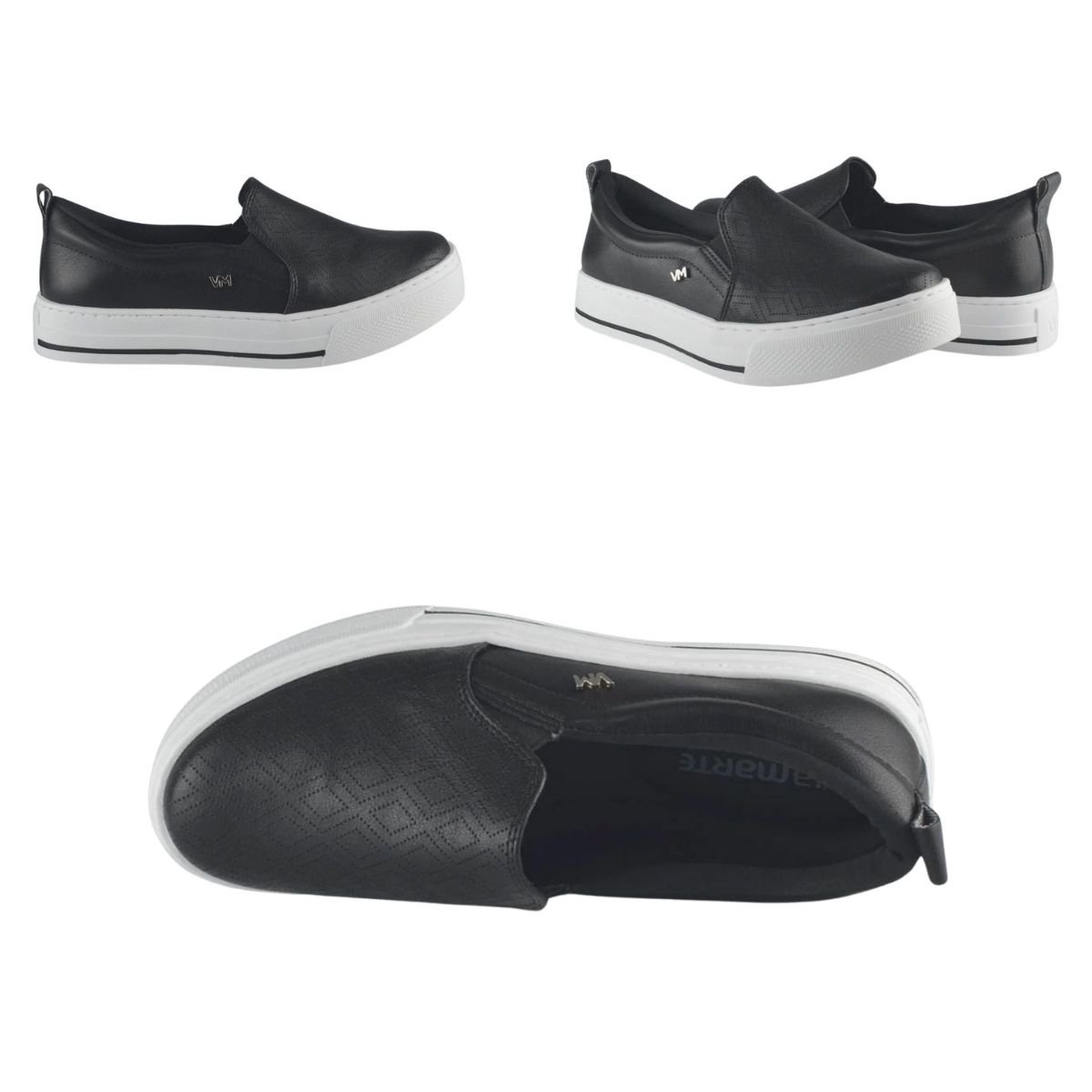 Tênis Slip On Casual Femino Via Marte 027-007-02 Preto Preto 7