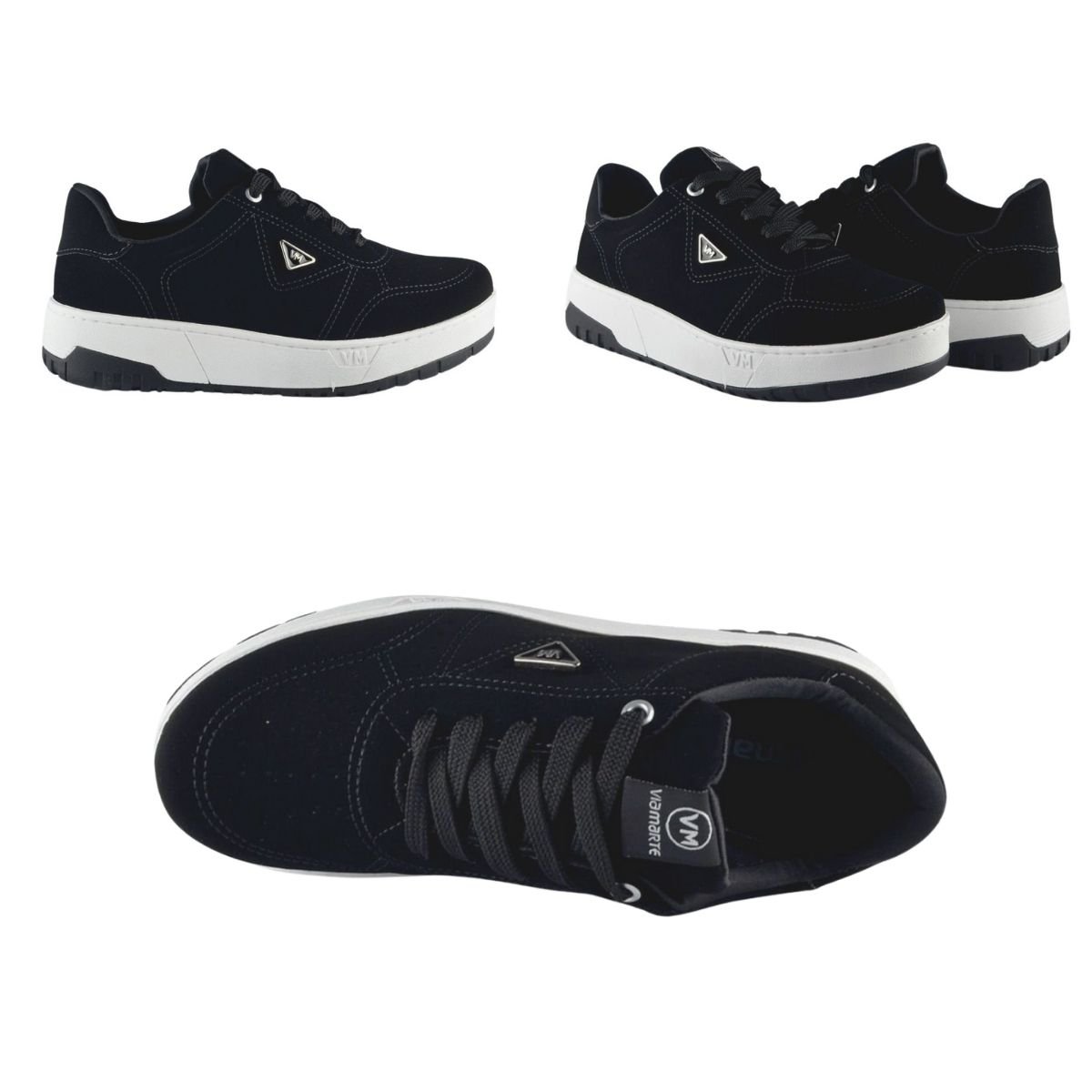 Tênis Casual Feminino Via Marte 042-008-01 Preto Preto 7