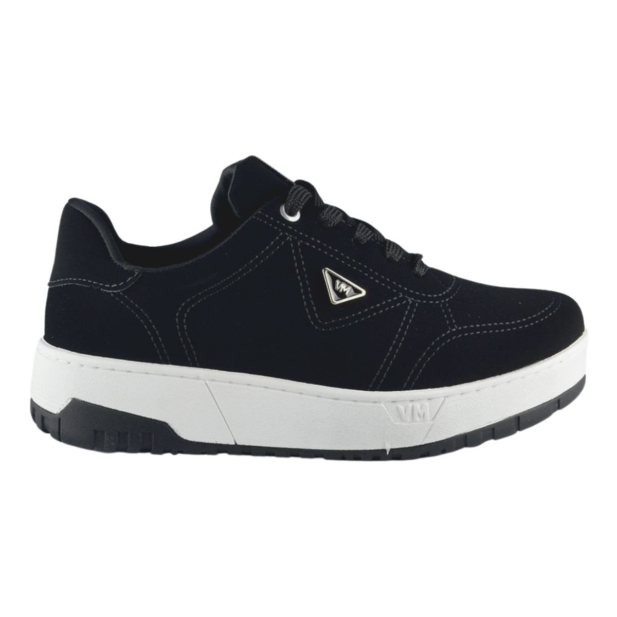 Tênis Casual Feminino Via Marte 042-008-01 Preto Preto 1