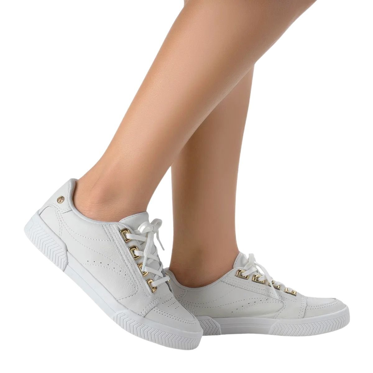 Tênis Casual de Couro Feminino Kolosh C3016A Branco Branco 7