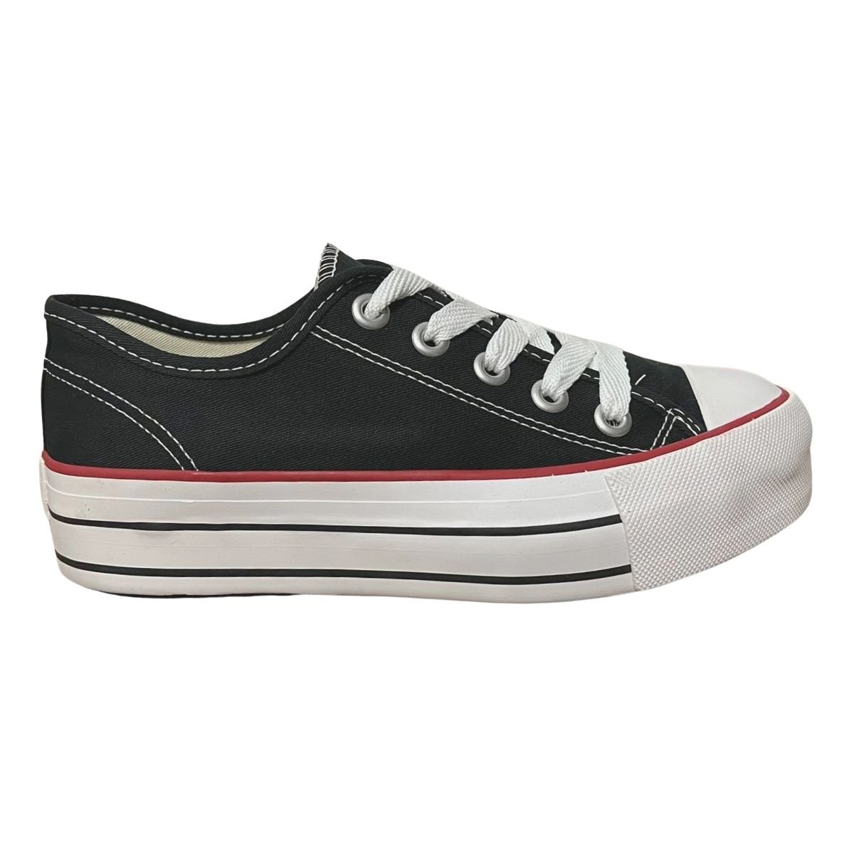 Tênis Casual de Plataforma Feminino Street Star Plataform ST0748 Preto
