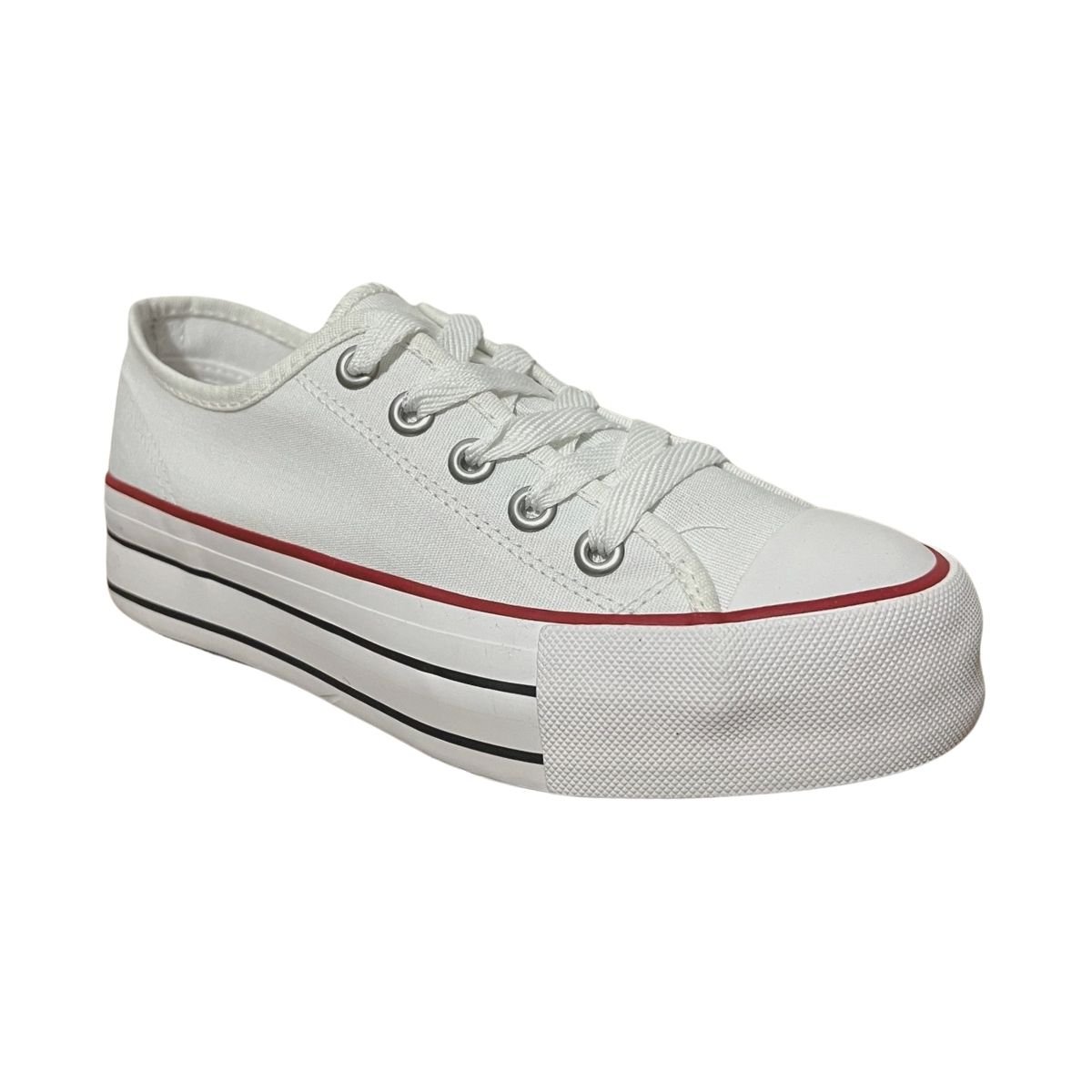 Tênis Casual de Plataforma Feminino Street Star Plataform ST0748 Branco Branco 3