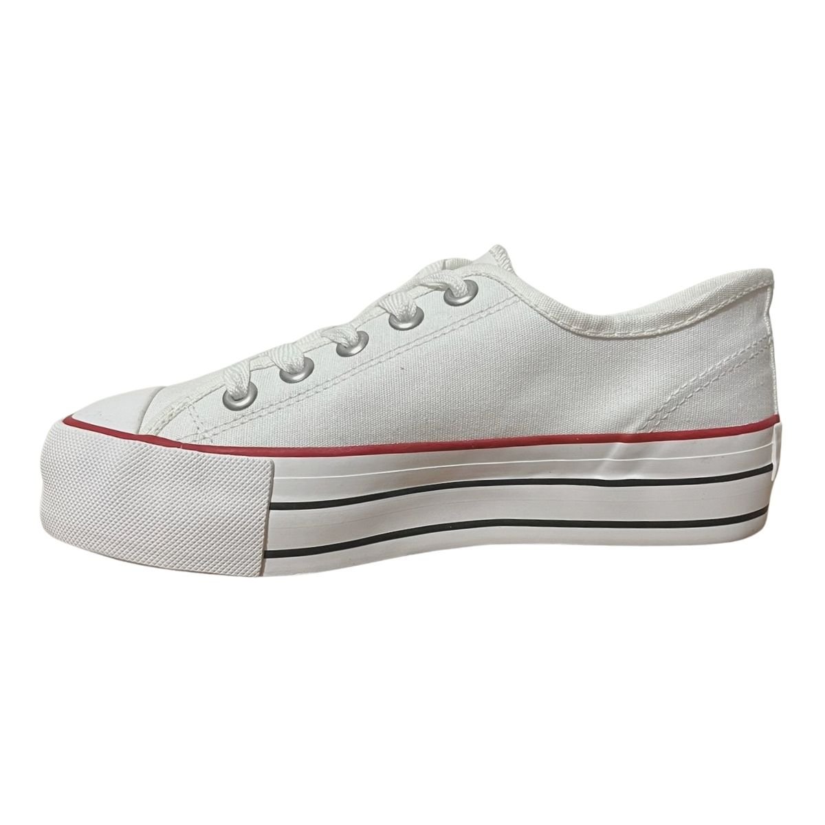 Tênis Casual de Plataforma Feminino Street Star Plataform ST0748 Branco Branco 5