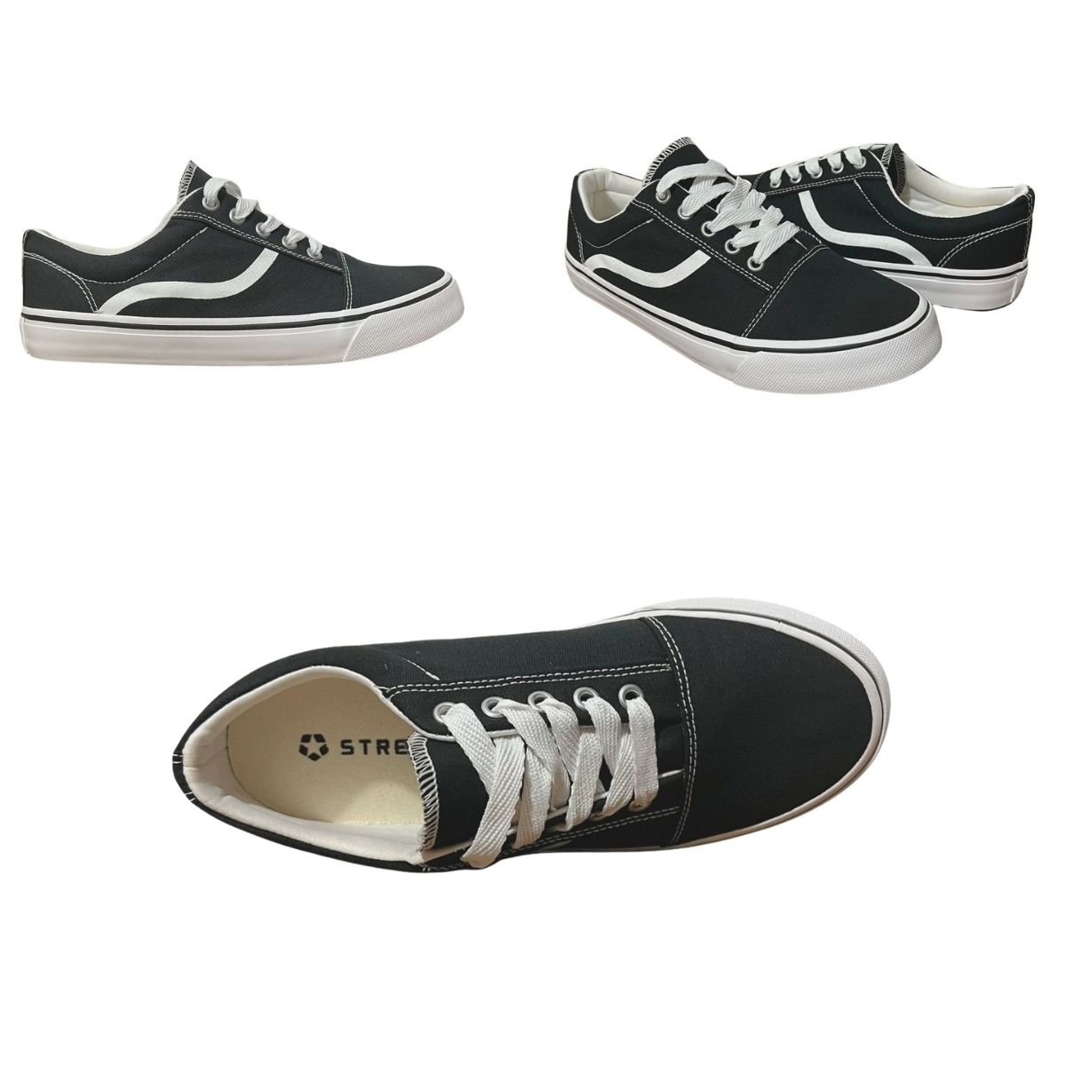 Tênis Casual Feminino Street Star New California ST0746 Preto Preto 7