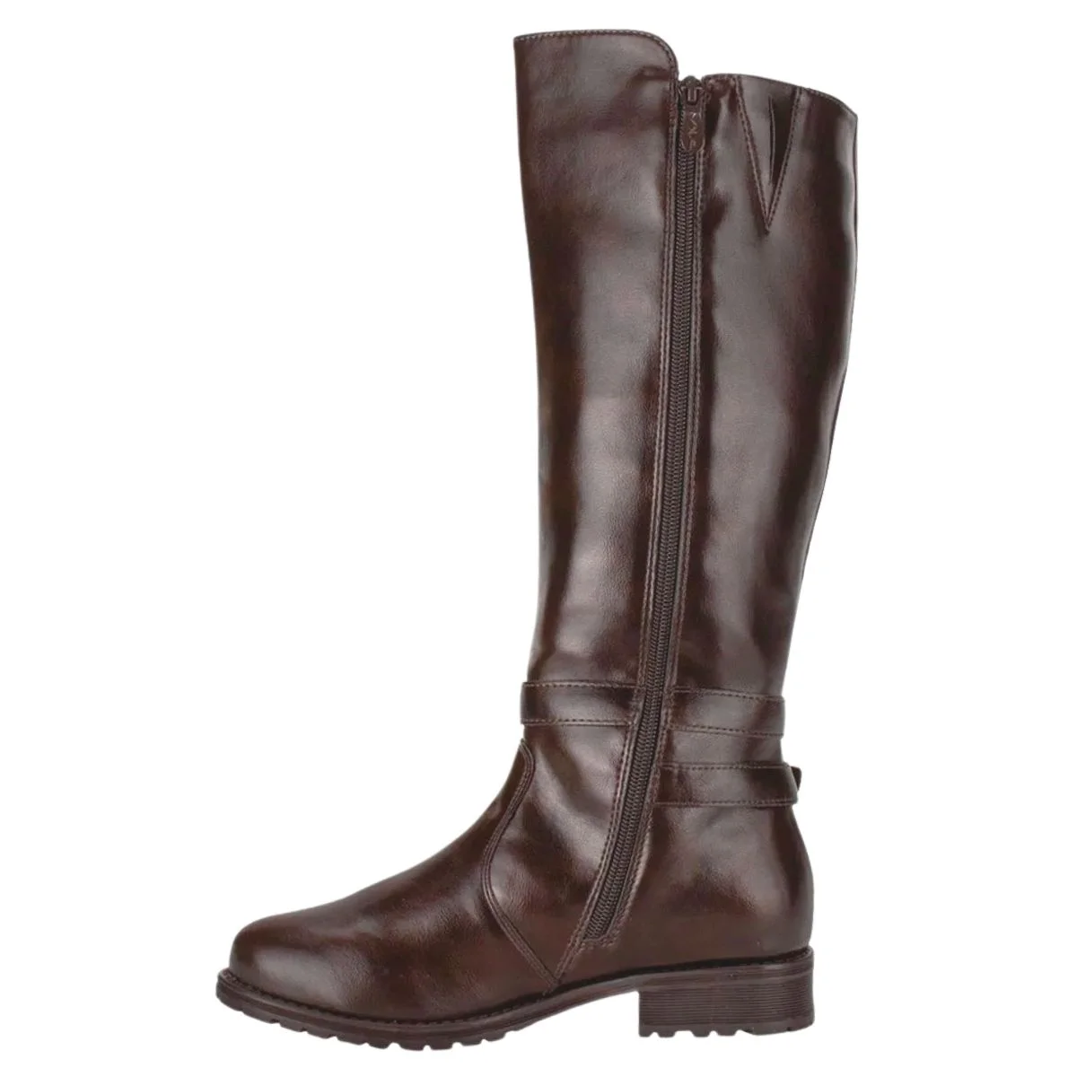 Bota Cano Alto Feminino Mooncity 72128 Marrom Marrom 4