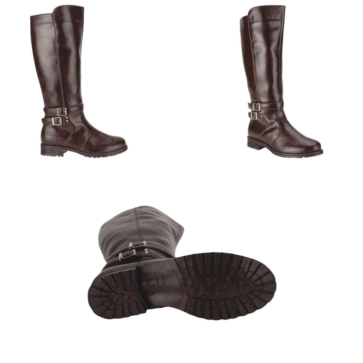 Bota Cano Alto Feminino Mooncity 72128 Marrom Marrom 6