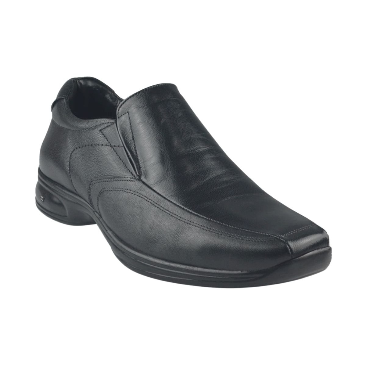 Sapato Social de Couro Masculino Jota Pe 3D Vision 71455 Preto Preto 2
