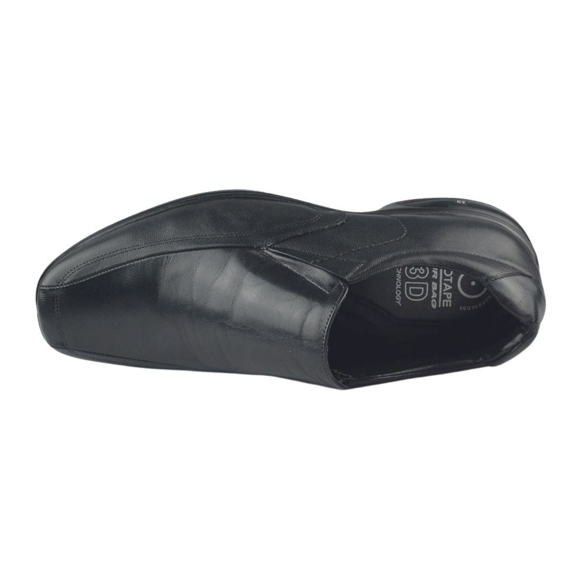 Sapato Social de Couro Masculino Jota Pe 3D Vision 71455 Preto Preto 3