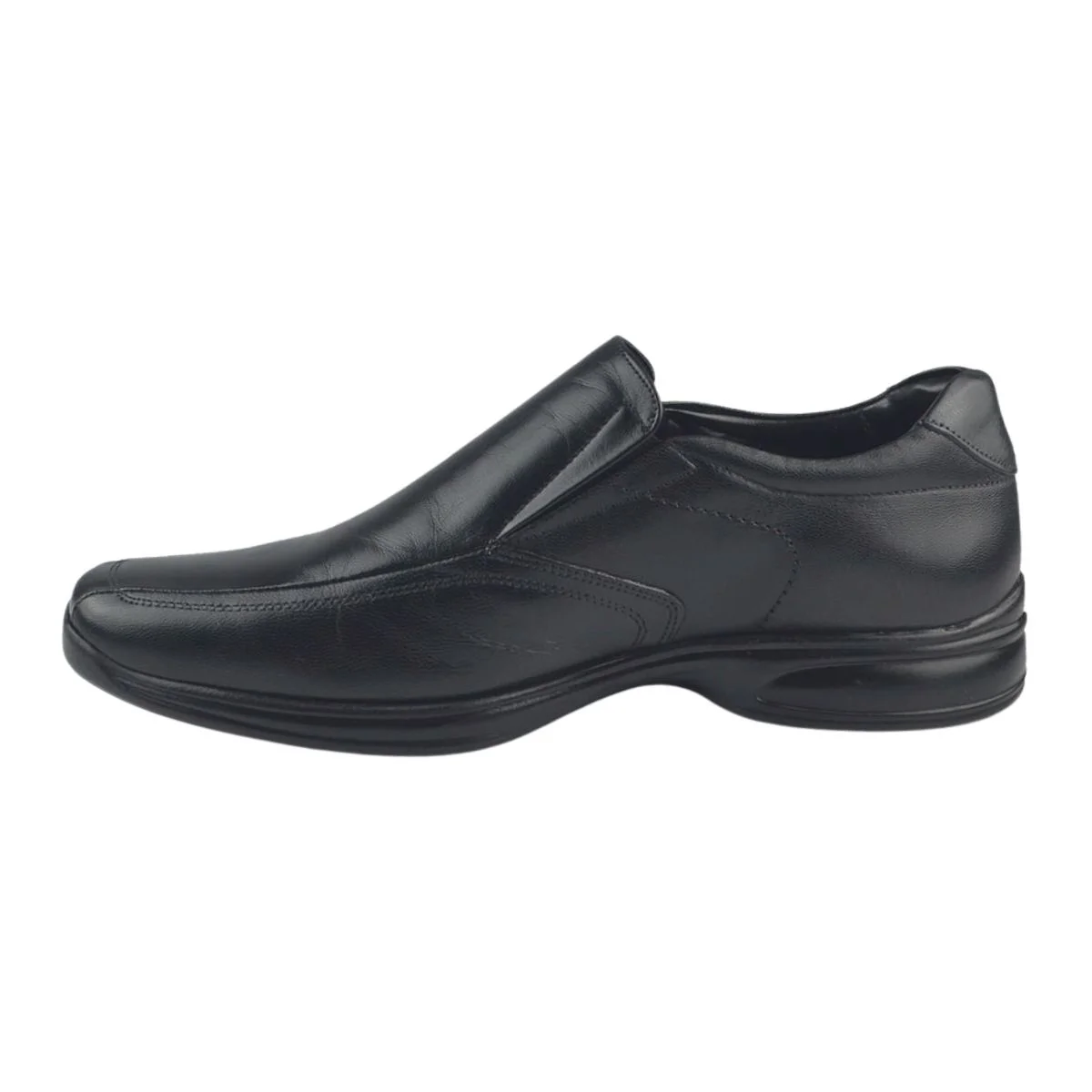 Sapato Social de Couro Masculino Jota Pe 3D Vision 71455 Preto Preto 5