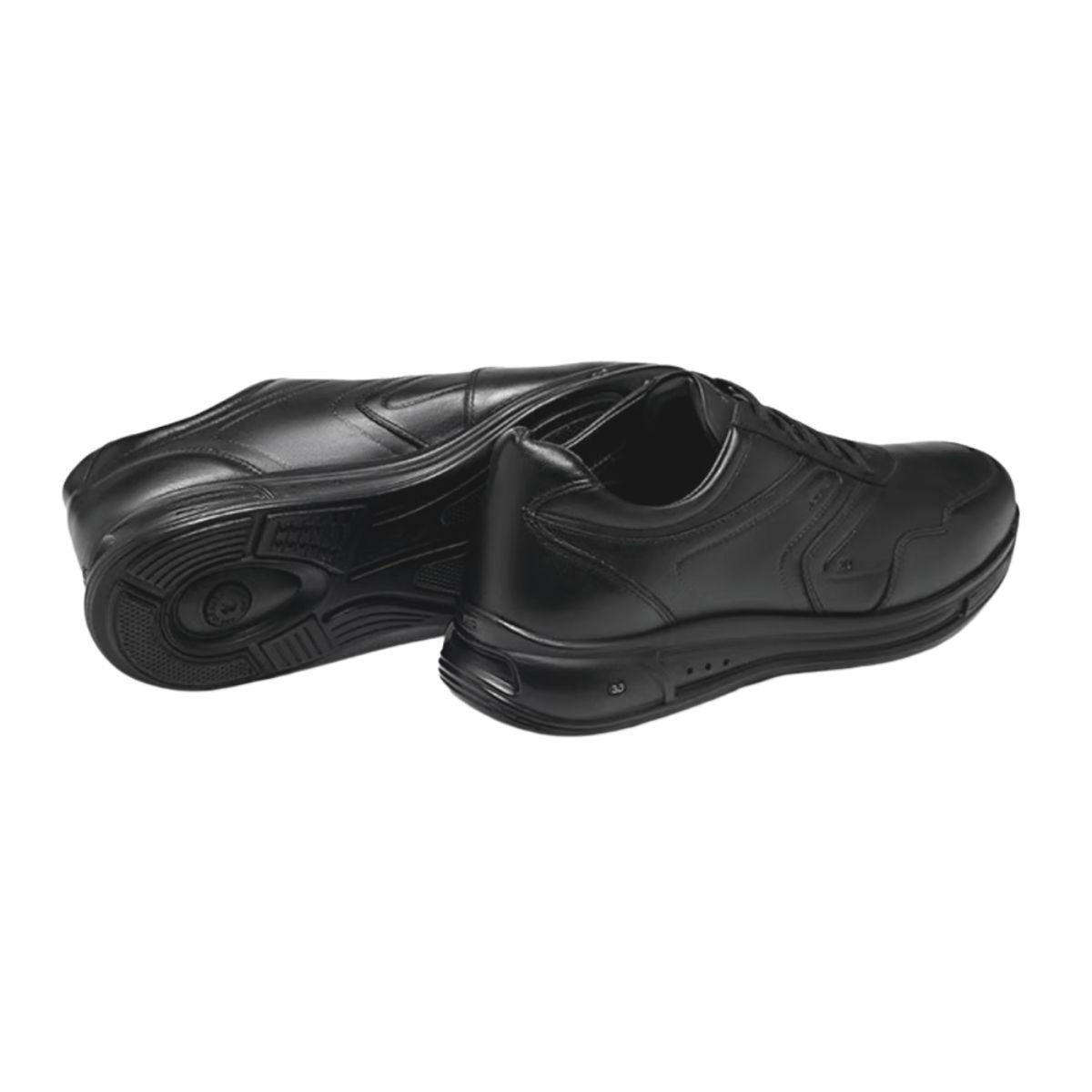 Sapato Casual de Couro Masculino Jota Pe 3D Evolution 78018 Preto Preto 4