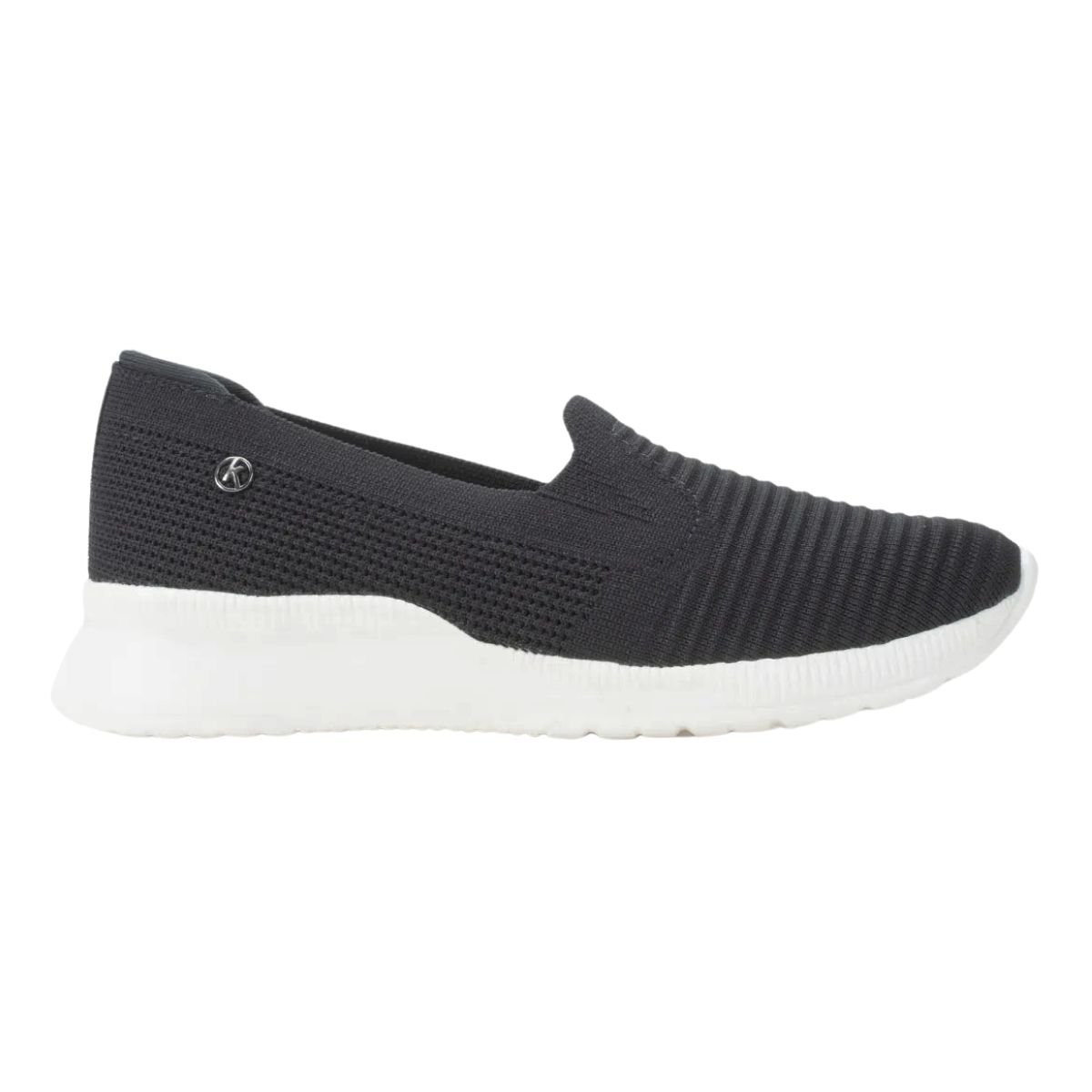 Tênis Slip On Casual de Malha Feminino Kolosh C3154 Preto Preto 1
