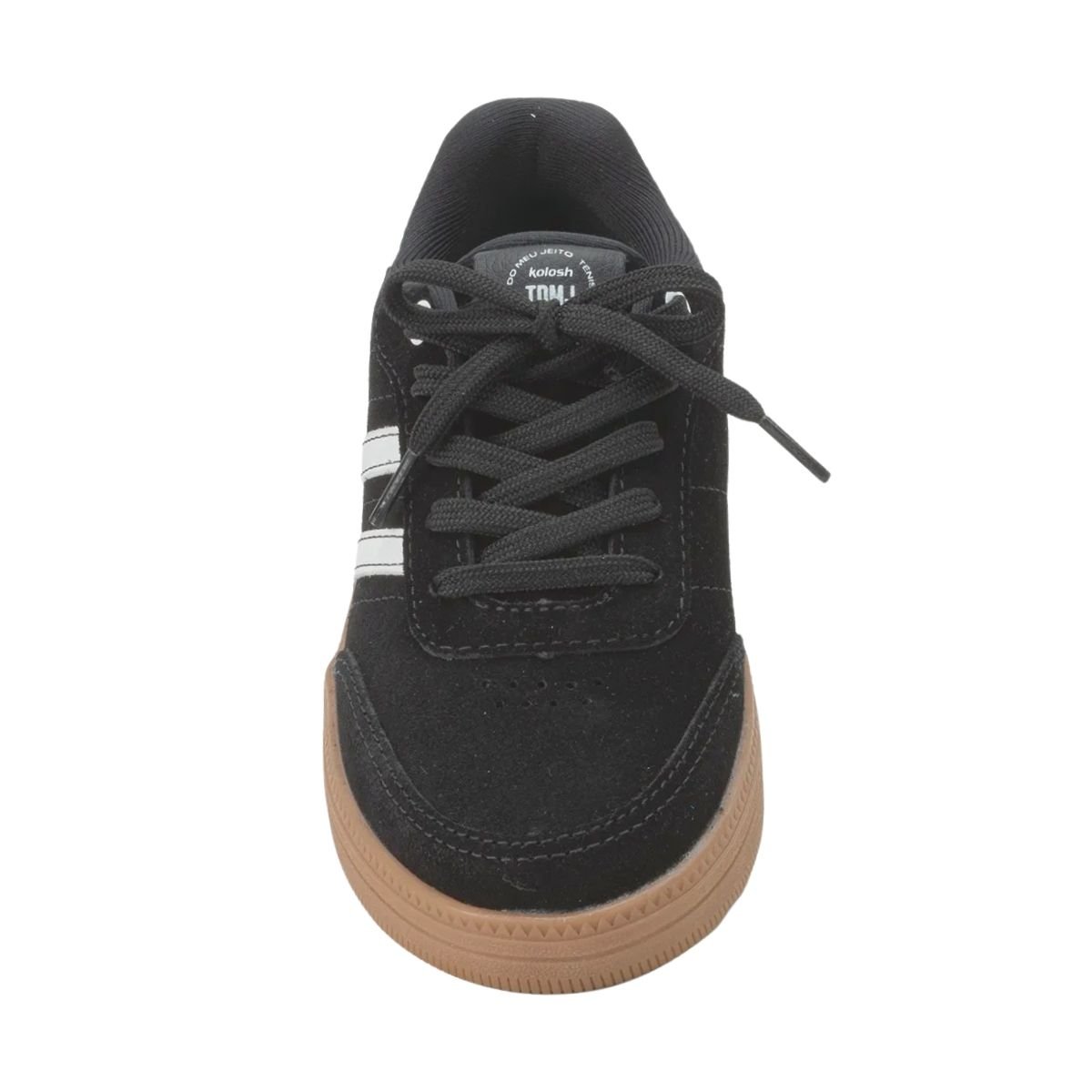 Tênis Casual de Couro Camurça Feminino Kolosh C3905 Preto Preto 4