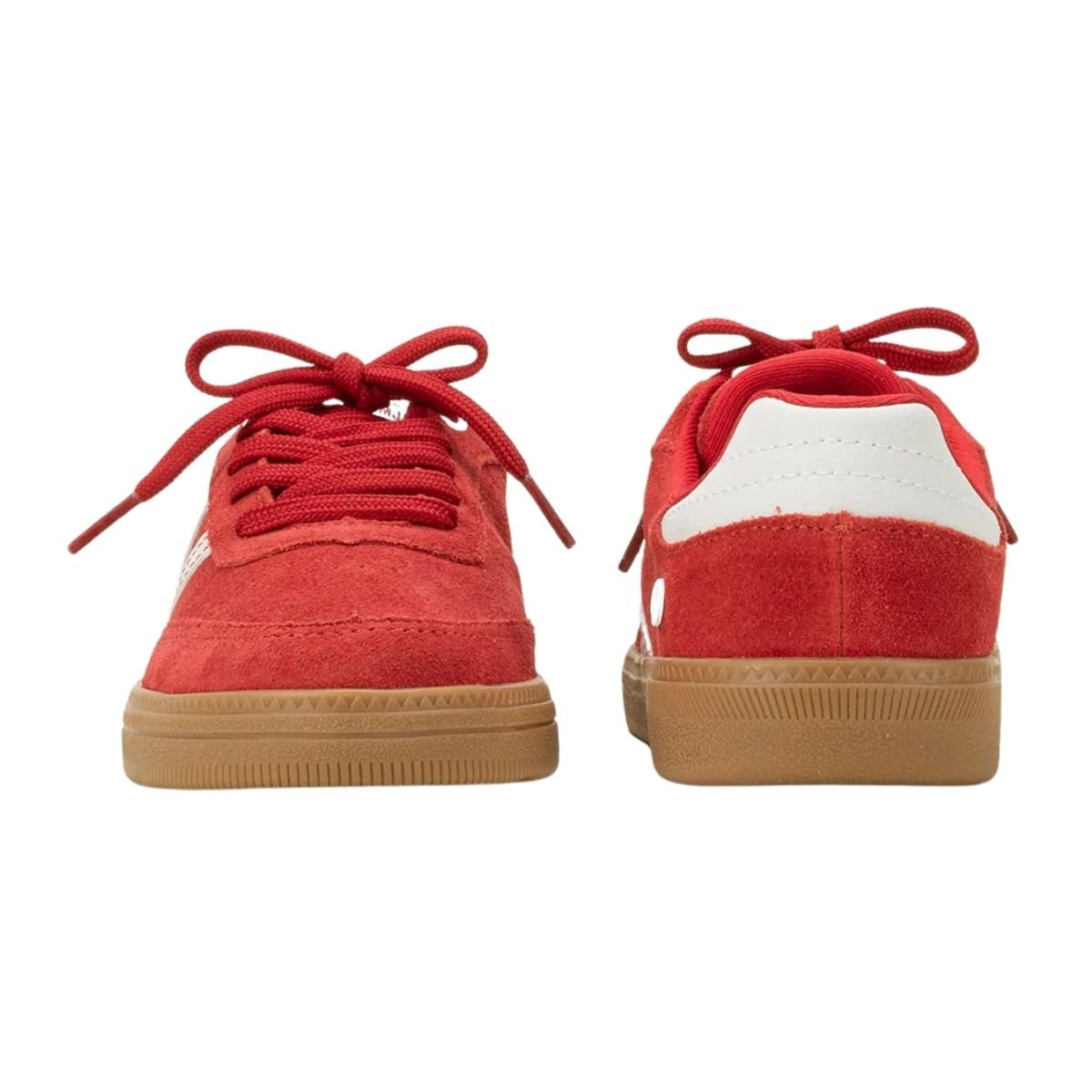 Tênis Casual de Couro Camurça Feminino Kolosh C3905 Vermelho Vermelho 4