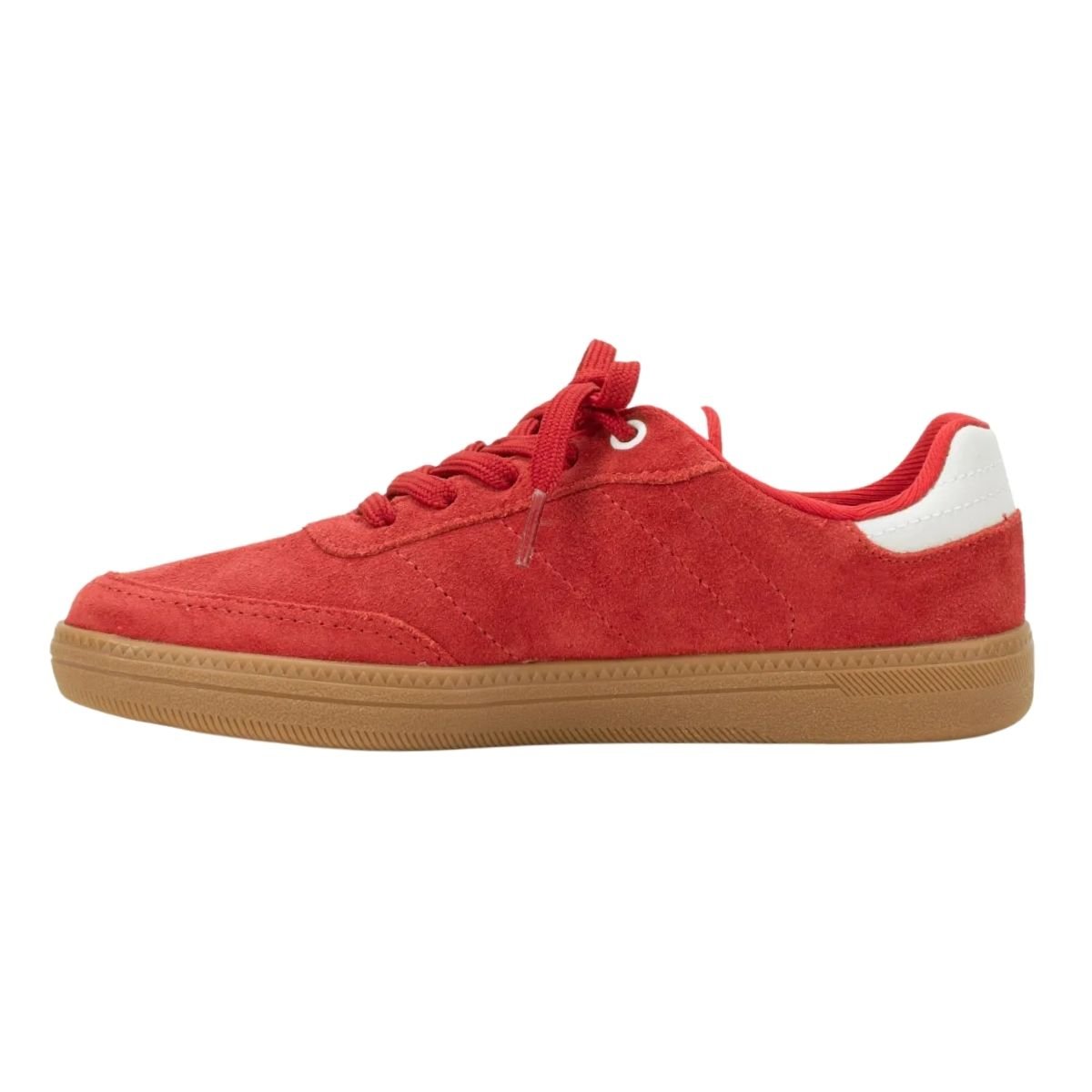 Tênis Casual de Couro Camurça Feminino Kolosh C3905 Vermelho Vermelho 5
