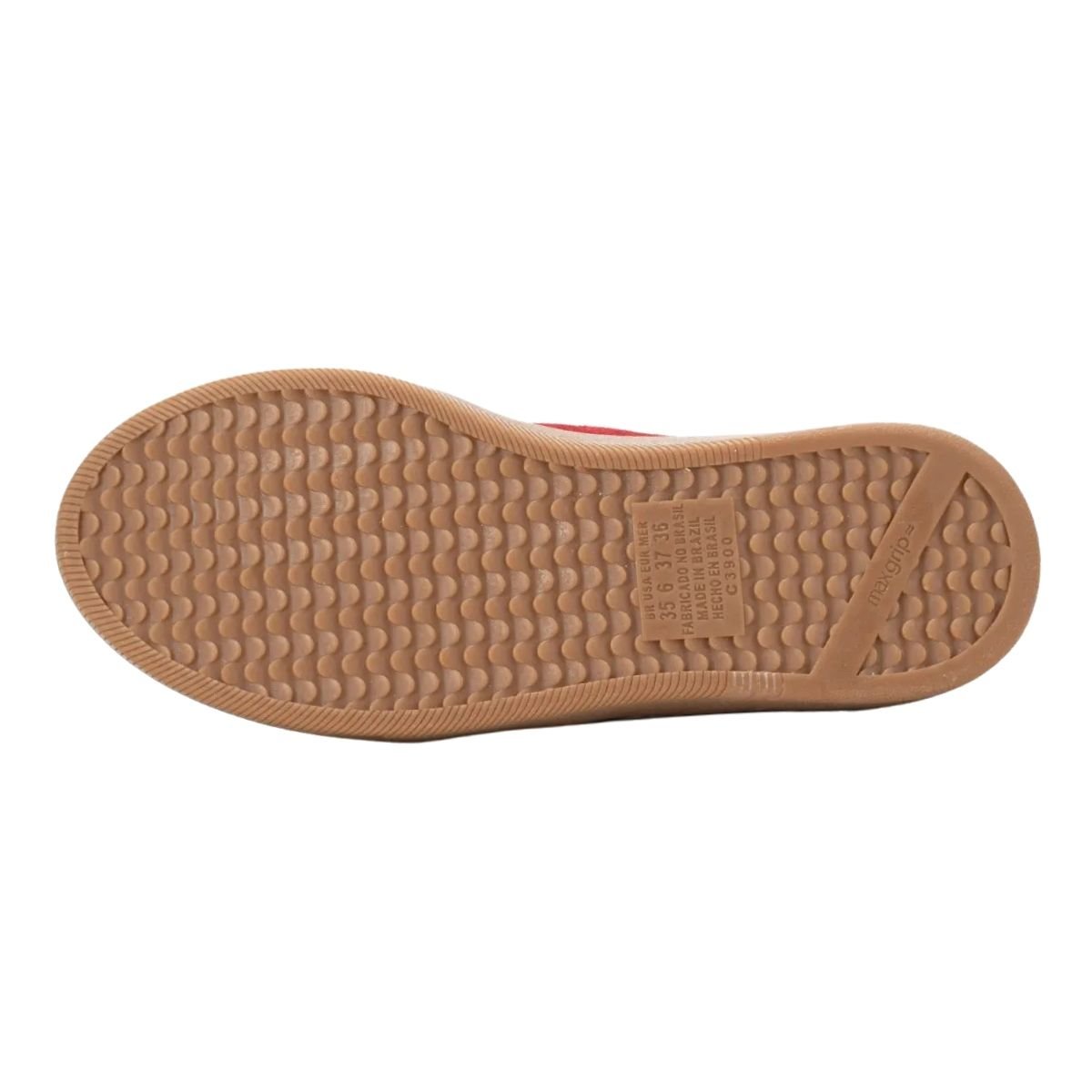 Tênis Casual de Couro Camurça Feminino Kolosh C3905 Vermelho Vermelho 6