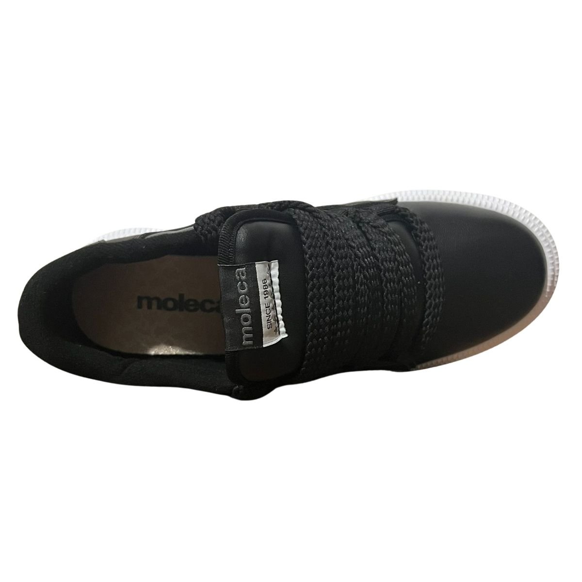 Tênis Casual Chunky Plataforma Feminino Moleca 5816.105 Preto Preto 4