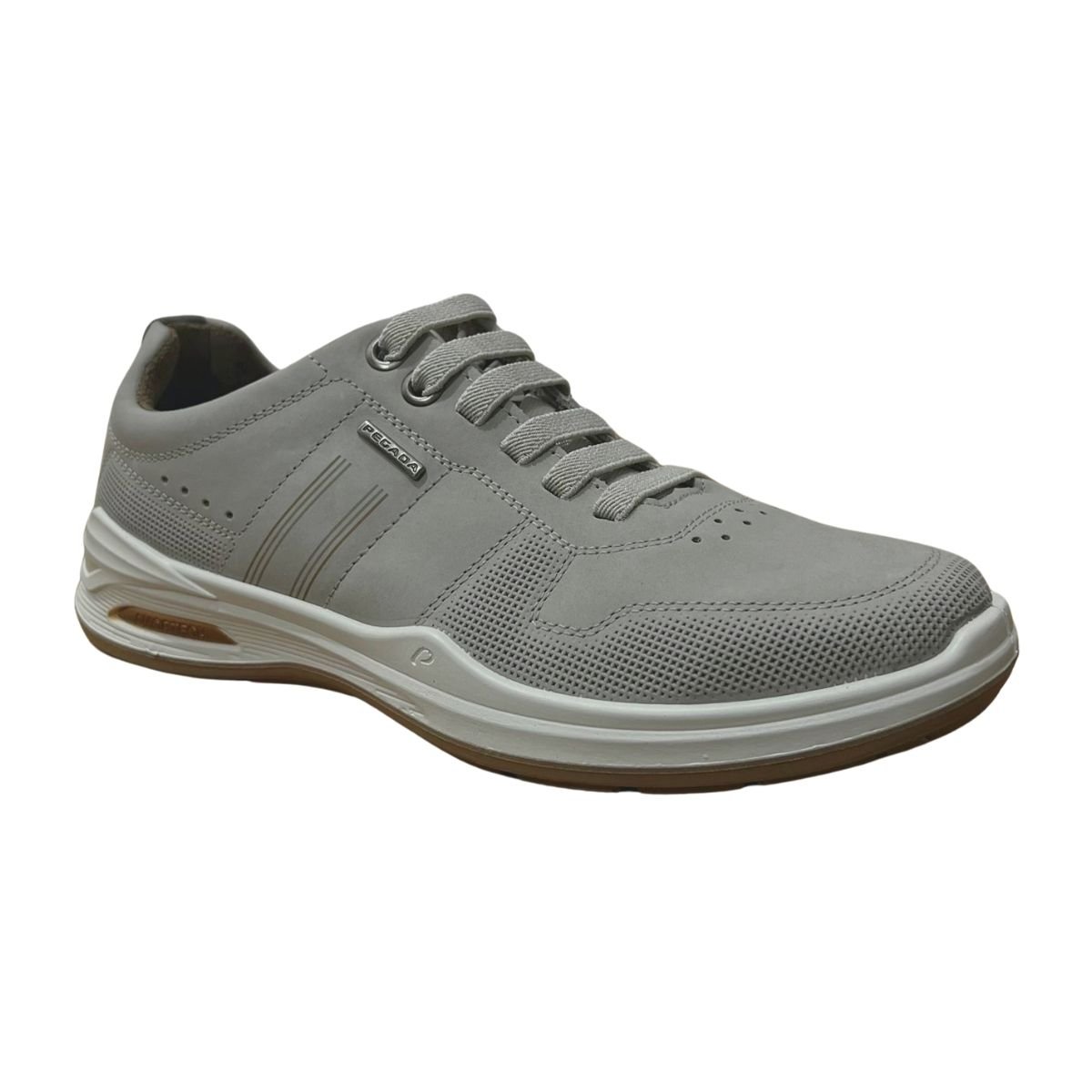 Sapatênis Casual de Couro Masculino Pegada 110501-06 Cinza Cinza 3