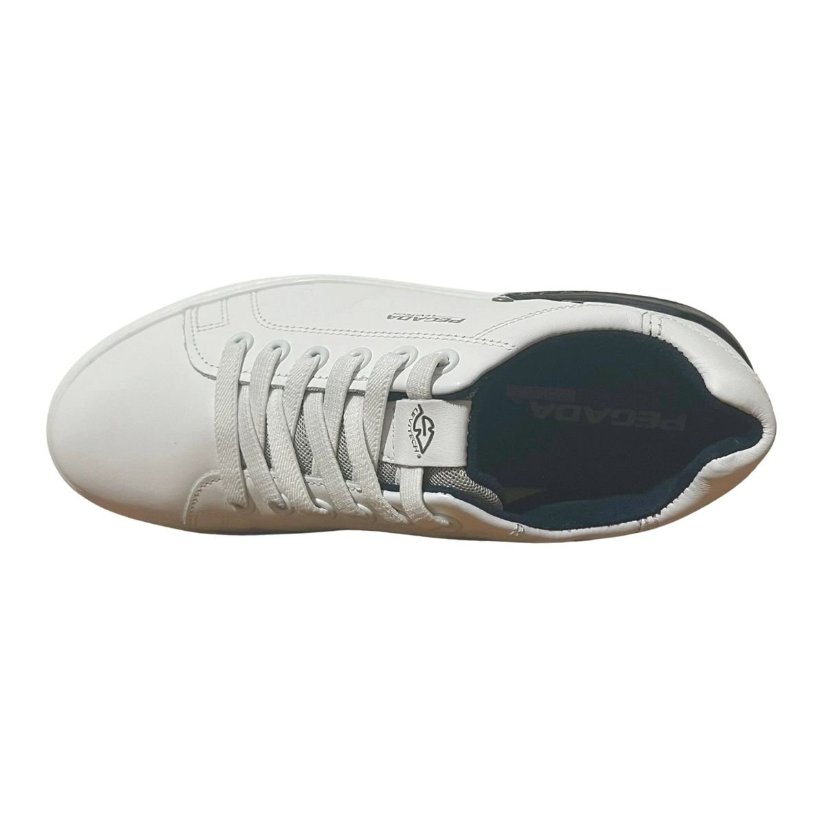 Sapatênis Casual de Couro Masculino Pegada 110901-01 Branco Branco 4