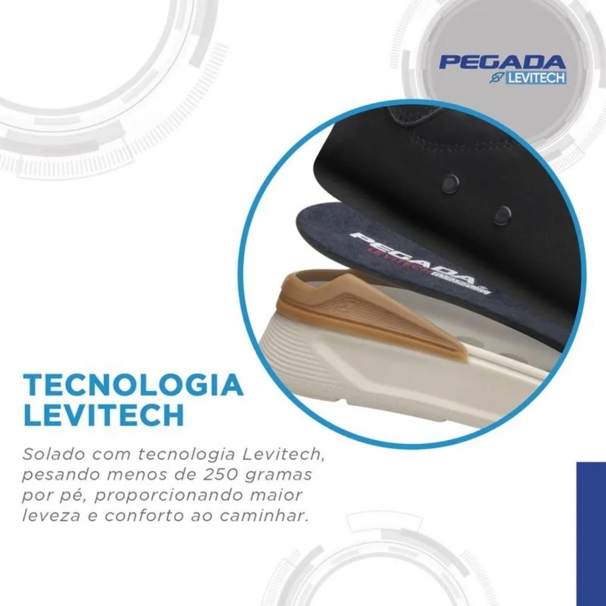 Sapatênis Casual de Couro Masculino Pegada 110923-01 Branco Branco 7