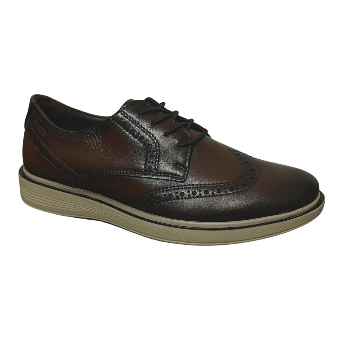 Sapato Social de Couro Masculino Pegada 126109-03 Marrom Marrom 3