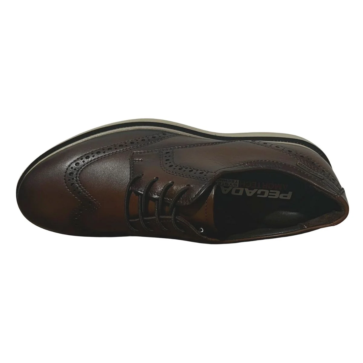Sapato Social de Couro Masculino Pegada 126109-03 Marrom Marrom 4