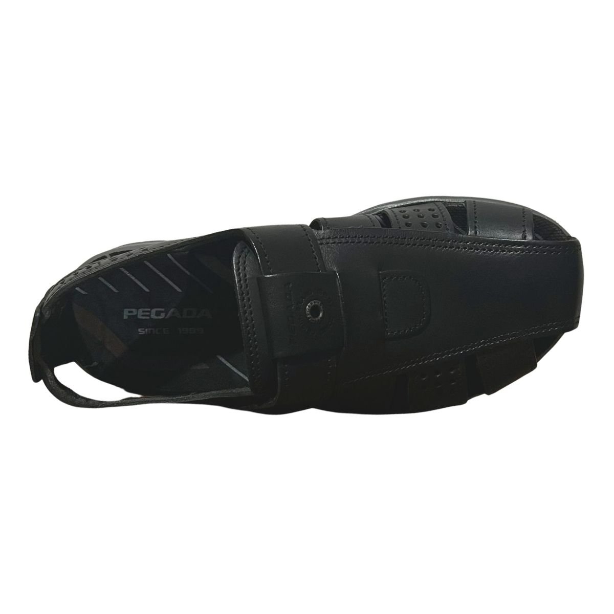 Sandália Casual de Couro Masculino Pegada 132255-04 Preto Preto 4
