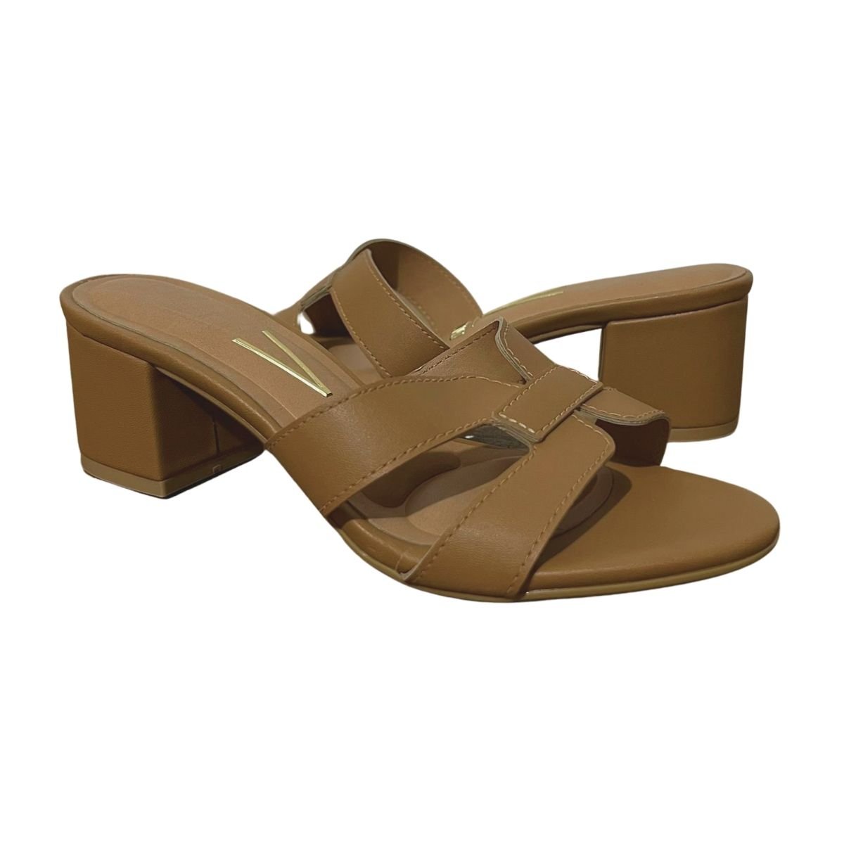 Tamanco de Salto Casual Feminino Vizzano 6291.1180 Pelica Marrom Marrom 2
