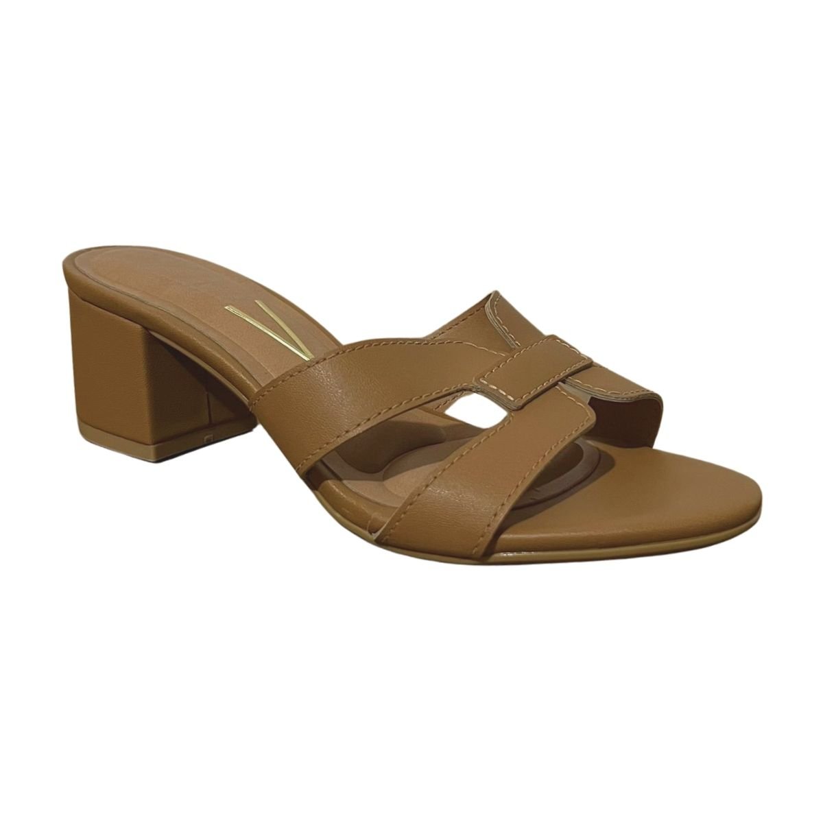 Tamanco de Salto Casual Feminino Vizzano 6291.1180 Pelica Marrom Marrom 3