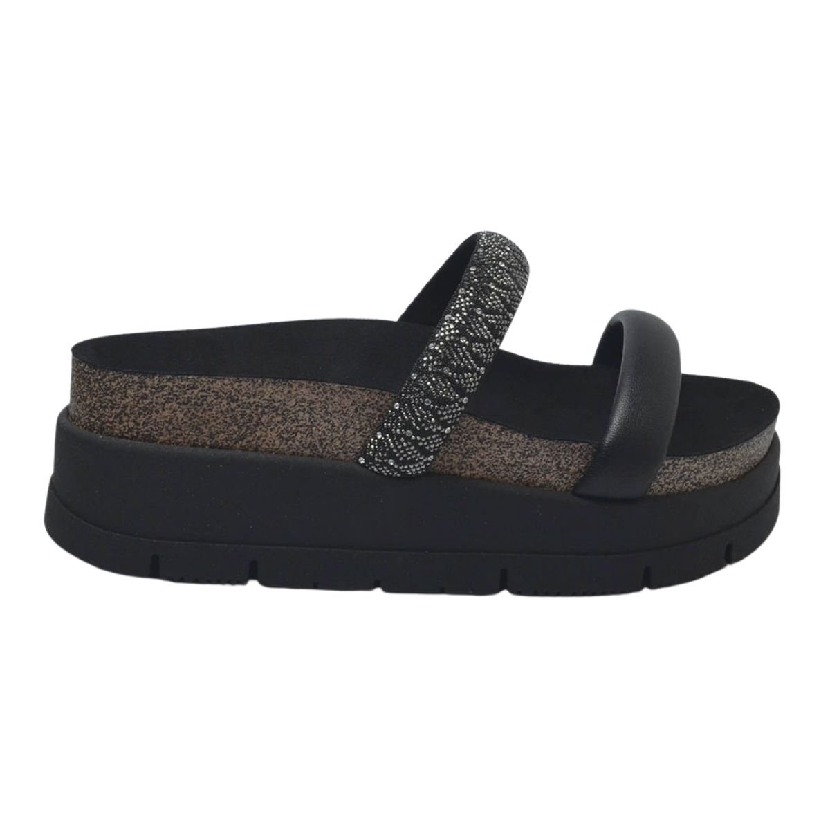 Tamanco Flatform Casual Feminino Moleca 5513.105 Preto