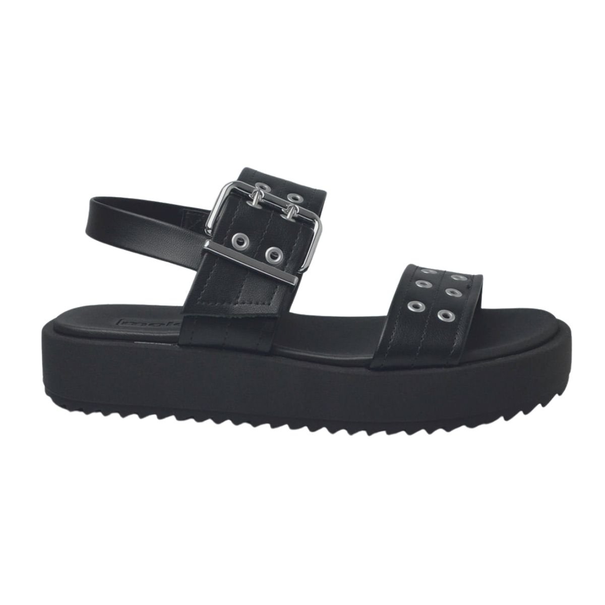Sandália Casual Feminino Moleca 5489.116 Napa Preto Preto 1