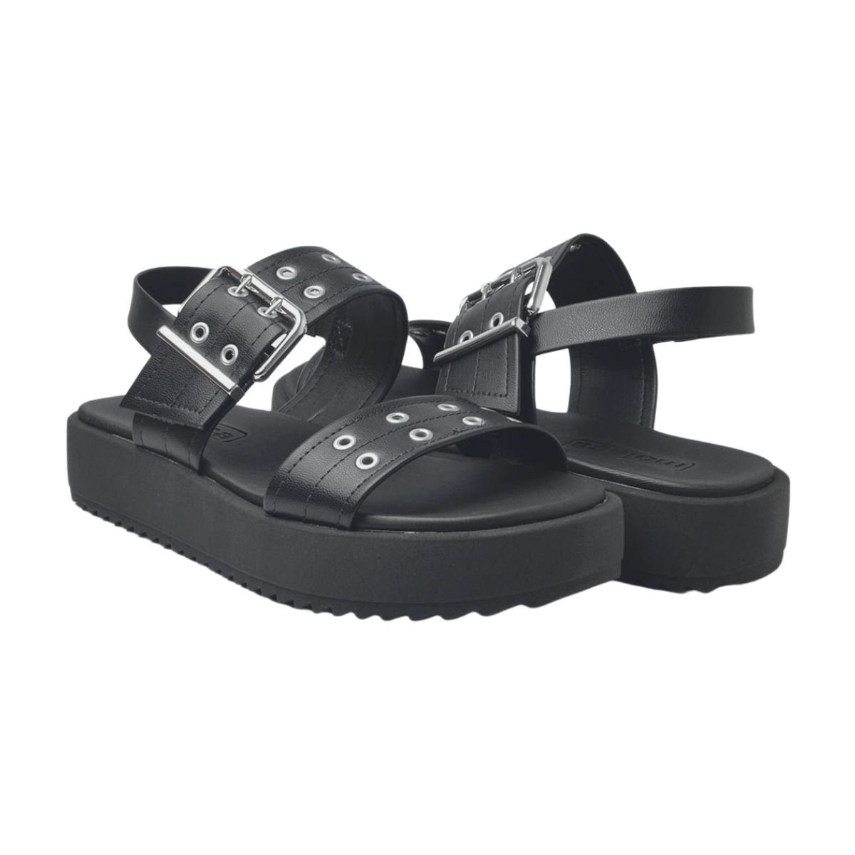 Sandália Casual Feminino Moleca 5489.116 Napa Preto Preto 2