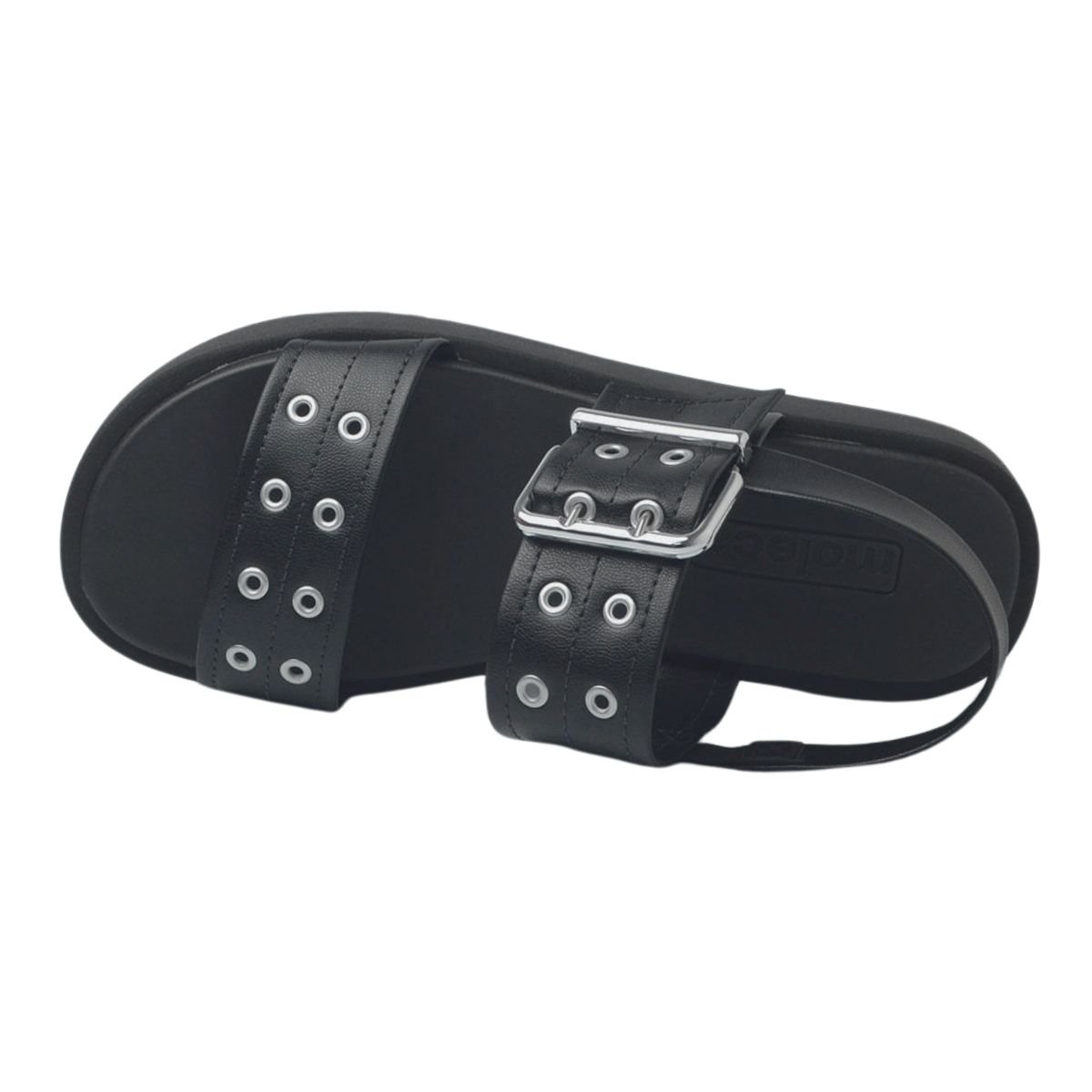 Sandália Casual Feminino Moleca 5489.116 Napa Preto Preto 4