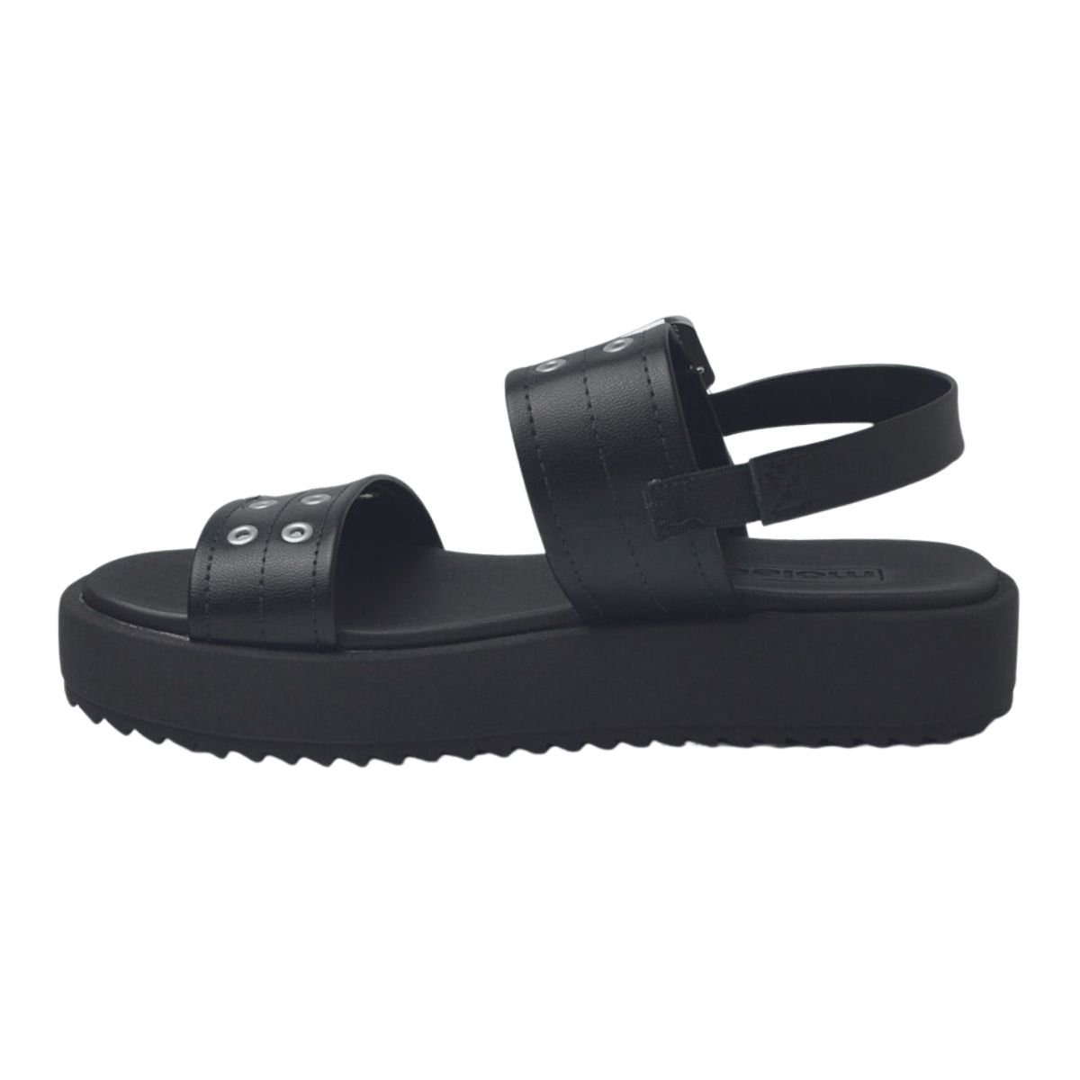 Sandália Casual Feminino Moleca 5489.116 Napa Preto Preto 5