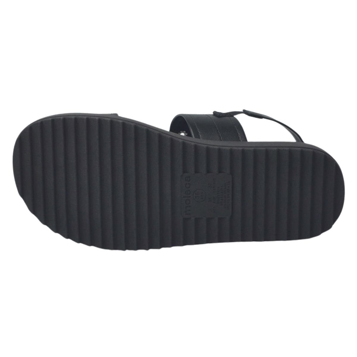 Sandália Casual Feminino Moleca 5489.116 Napa Preto Preto 6