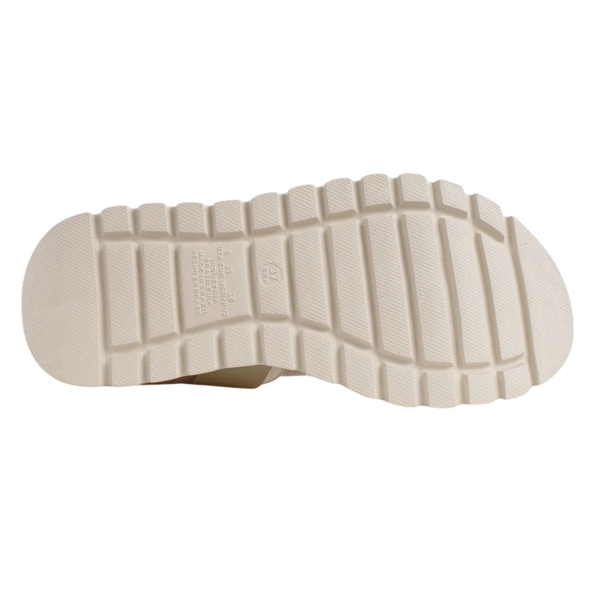 Sandália Casual de Elástico Feminino Modare 7198.103 Creme Creme 6