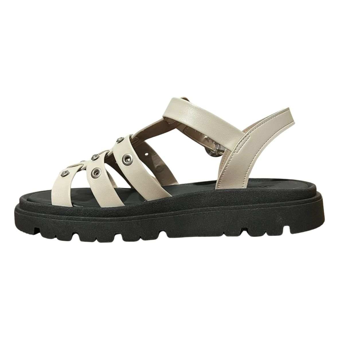 Sandália Papete Casual Feminino Dulce Maria Moleca 5504.115 Branco Branco 5