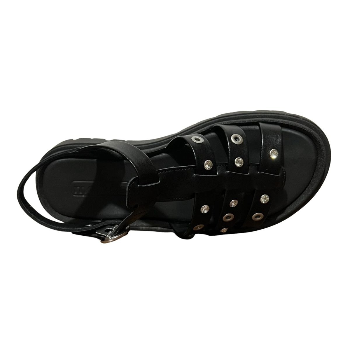 Sandália Papete Casual Feminino Dulce Maria Moleca 5504.115 Preto Preto 4