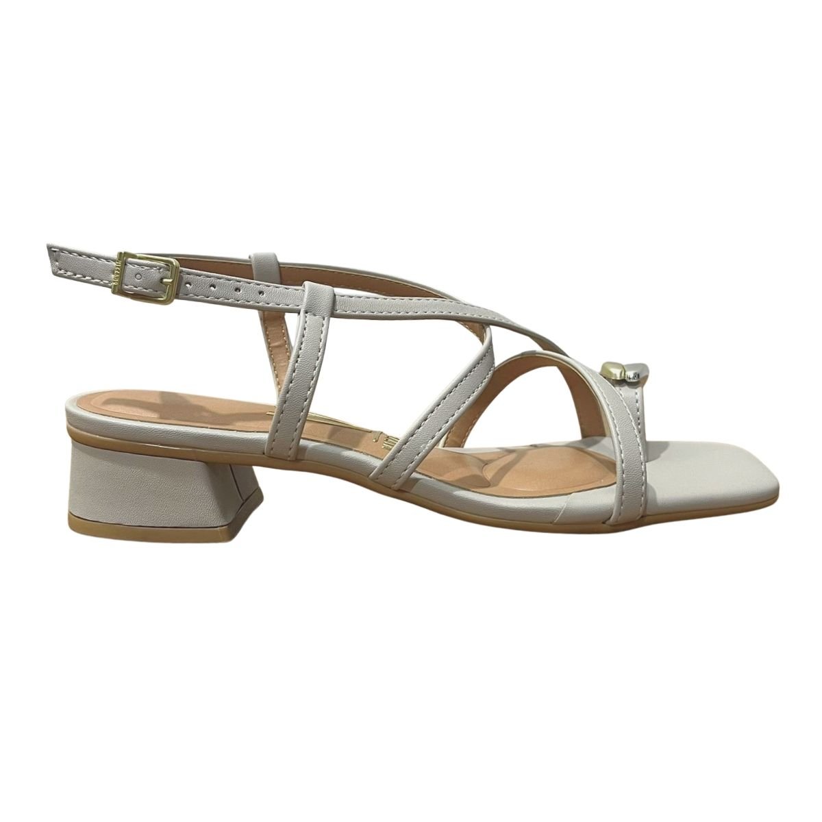 Sandália Casual de Salto Bloco Feminino Vizzano 6454.123 Pelica