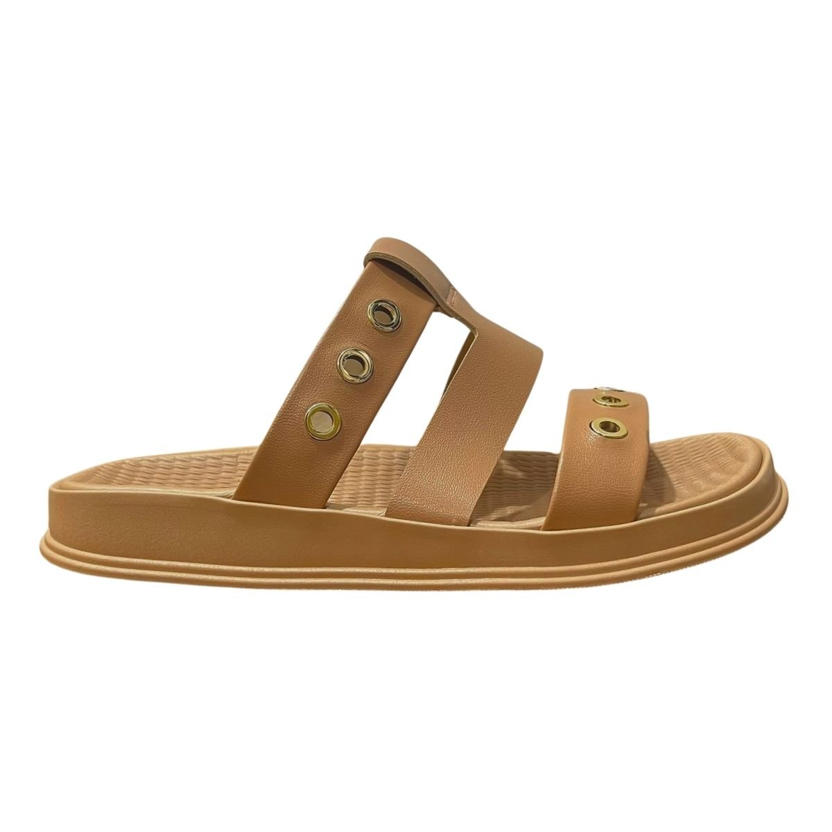 Sandália Papete Slide Feminino Moleca 5556.103 Nude Nude 1