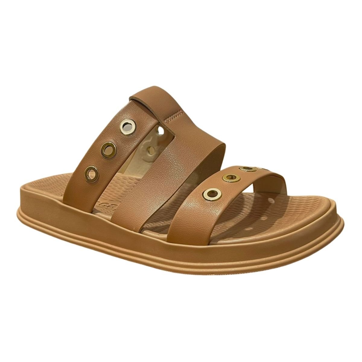 Sandália Papete Slide Feminino Moleca 5556.103 Nude Nude 3