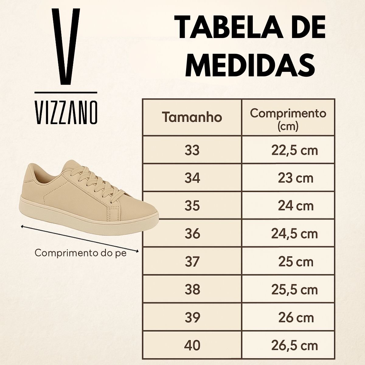Tênis Casual Feminino Vizzano 1440.111 Bege Bege 7